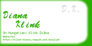 diana klink business card
